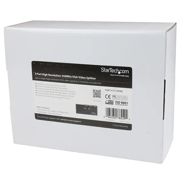 StarTech.com Duplicador Divisor de Video VGA de 2 Puertos 350MHz - Spl 4