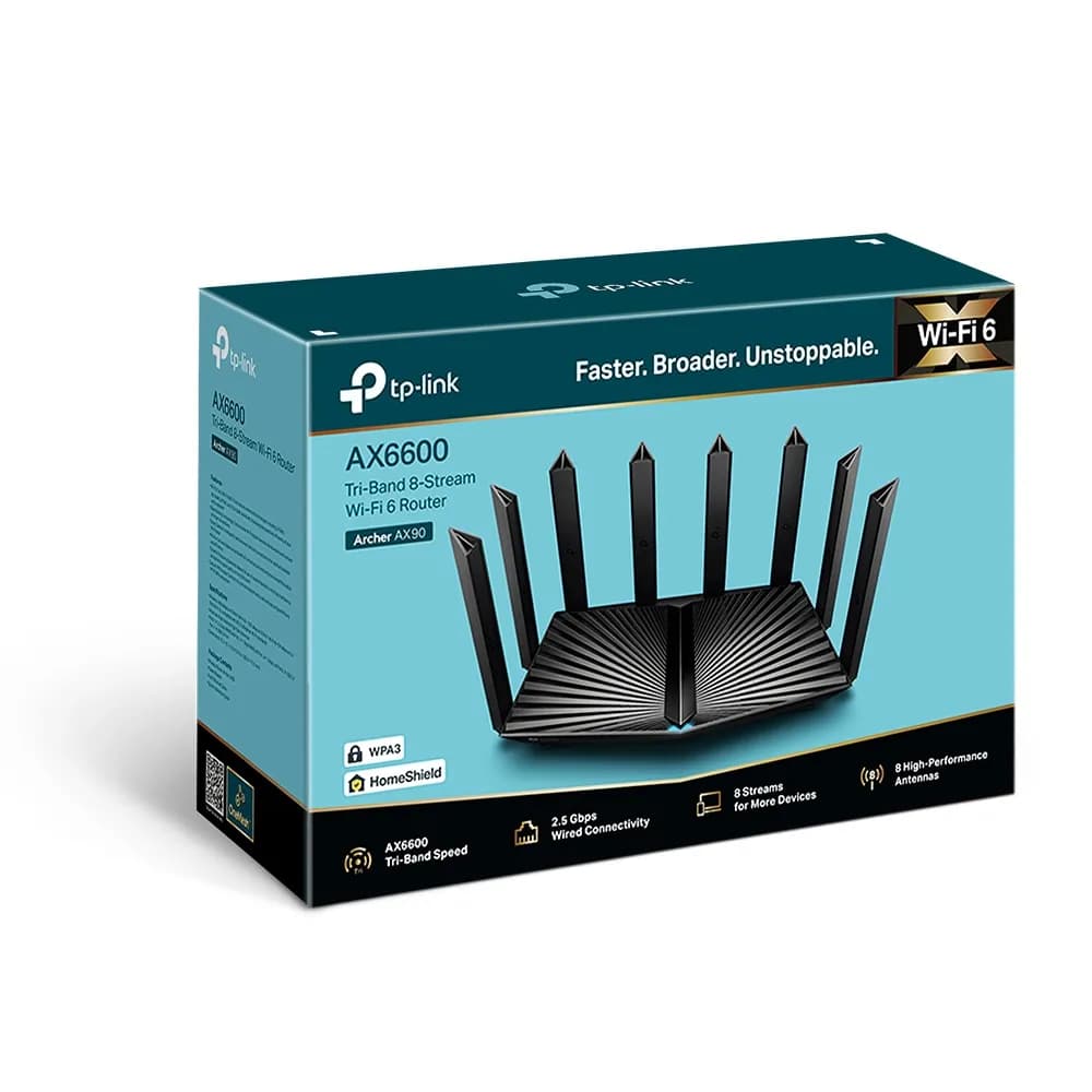 TP-Link Archer AX90 router inalámbrico Multi-Gigabit Ethernet Tribanda 5