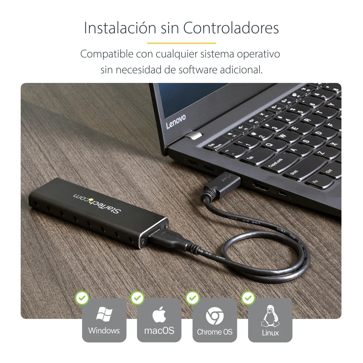 StarTech.com Adaptador SSD M.2 a USB 3.0 UASP con Gabinete Protector - 10