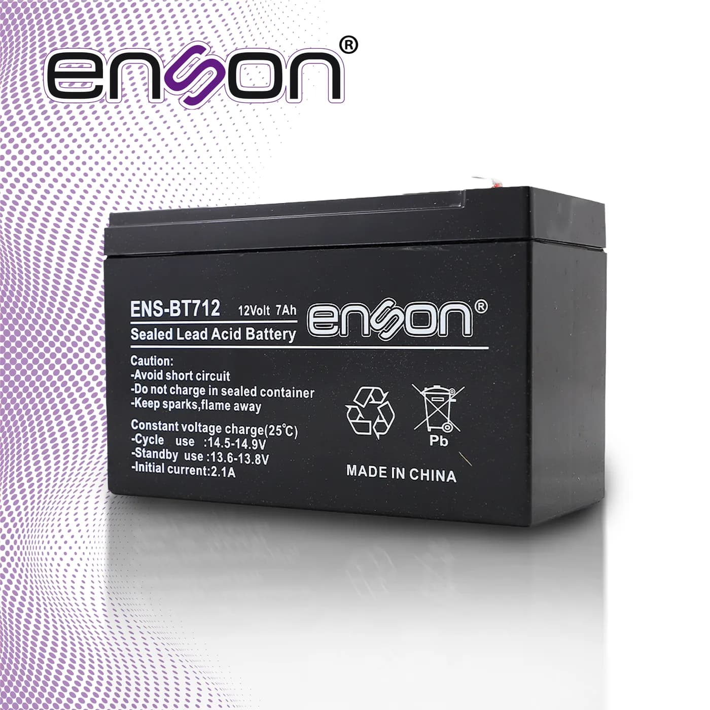 BATERIA DE RESPALDO ENSON ENS-BT712 12VDC 7A BASE PLOMO-ACIDO PARA FUE 5