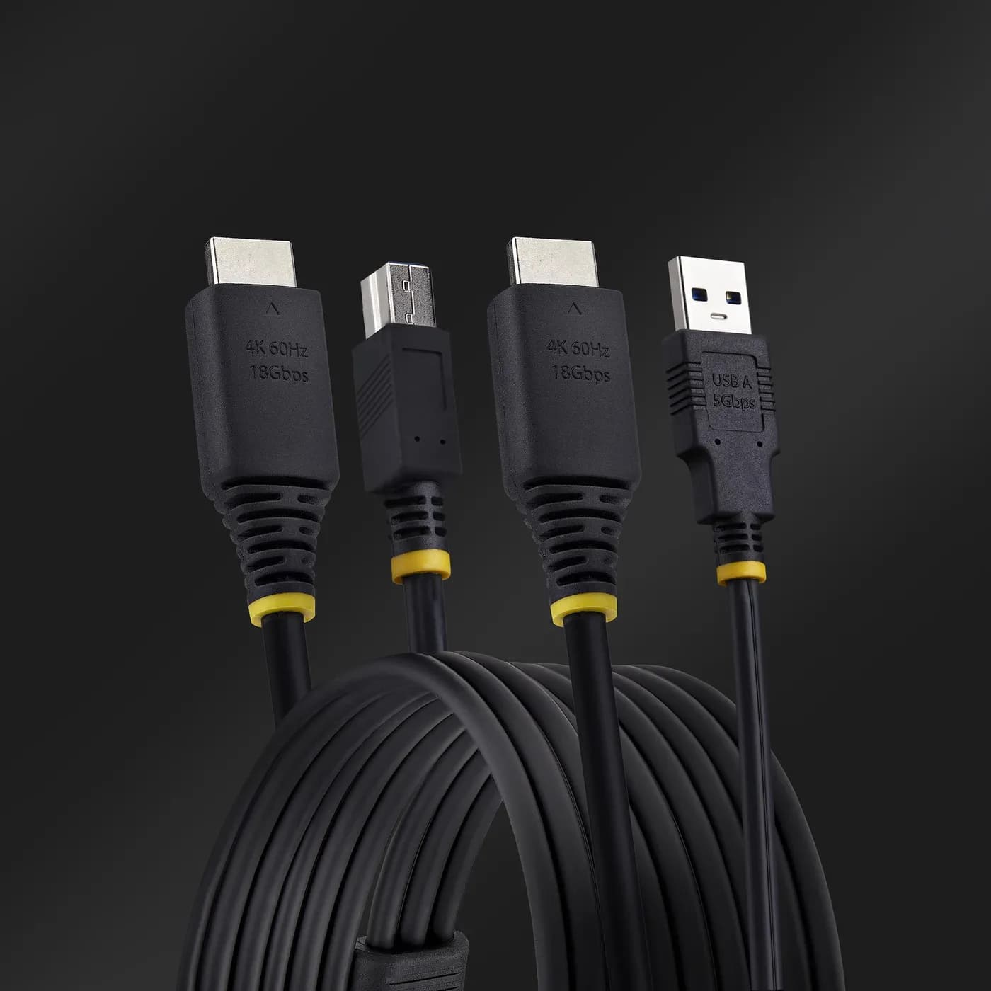 StarTech.com Cable KVM HDMI y USB 3.0 5Gbps de 3m - 4K 60Hz - Cable Co 5