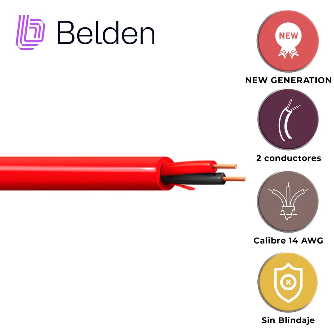 CABLE DE ALAMA CONTRA INCENDIOS BELDEN 5120UL 0021000 / INTERIOR / ROJ 2
