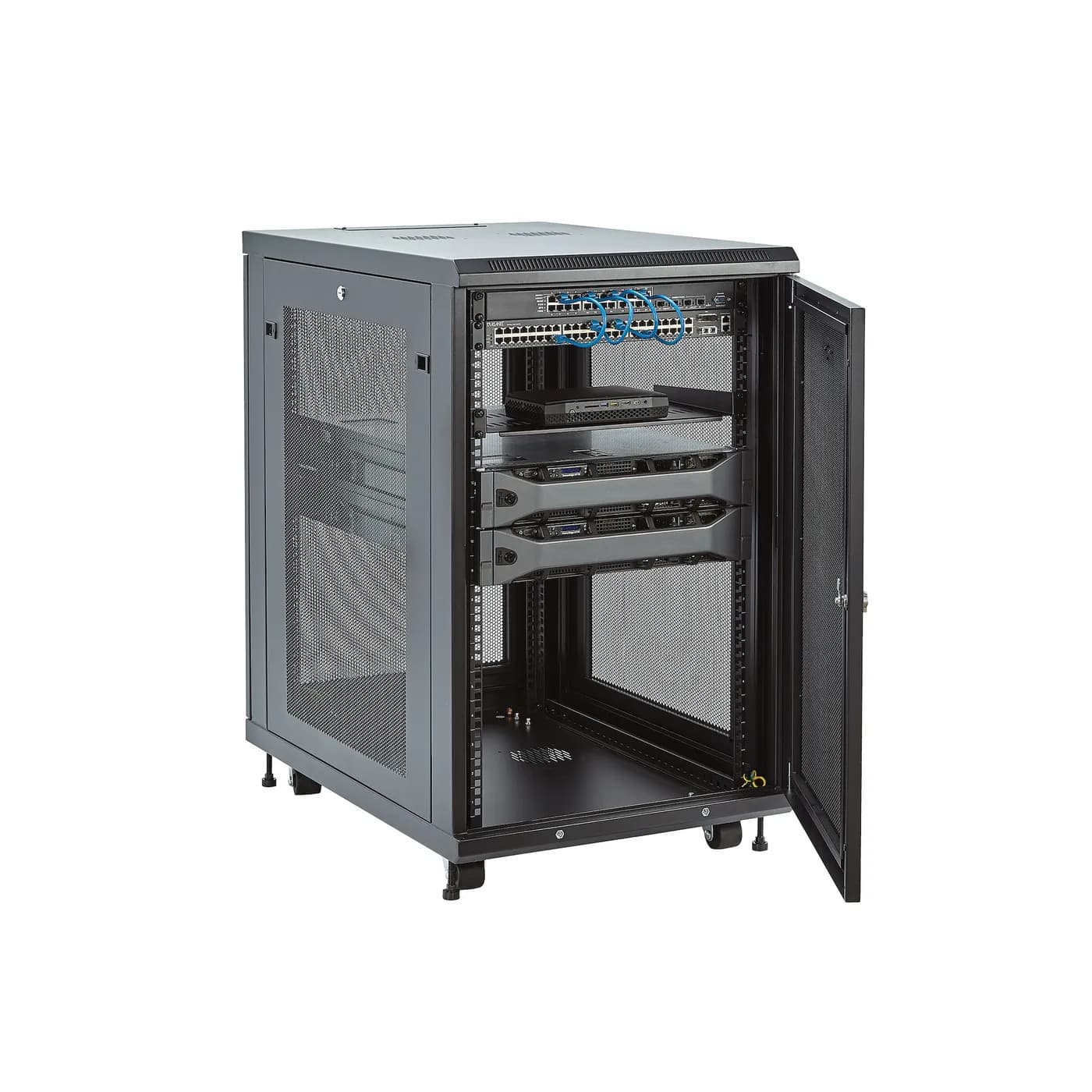 StarTech.com Gabinete Rack para Servidores 18U 19" 4 Postes - Rack de  3