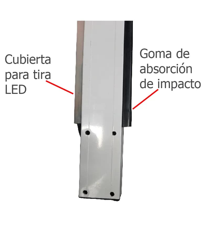 WEJOIN WJLBM4L - Brazo recto Izquierda LED tipo rectangular de 4 metro 2