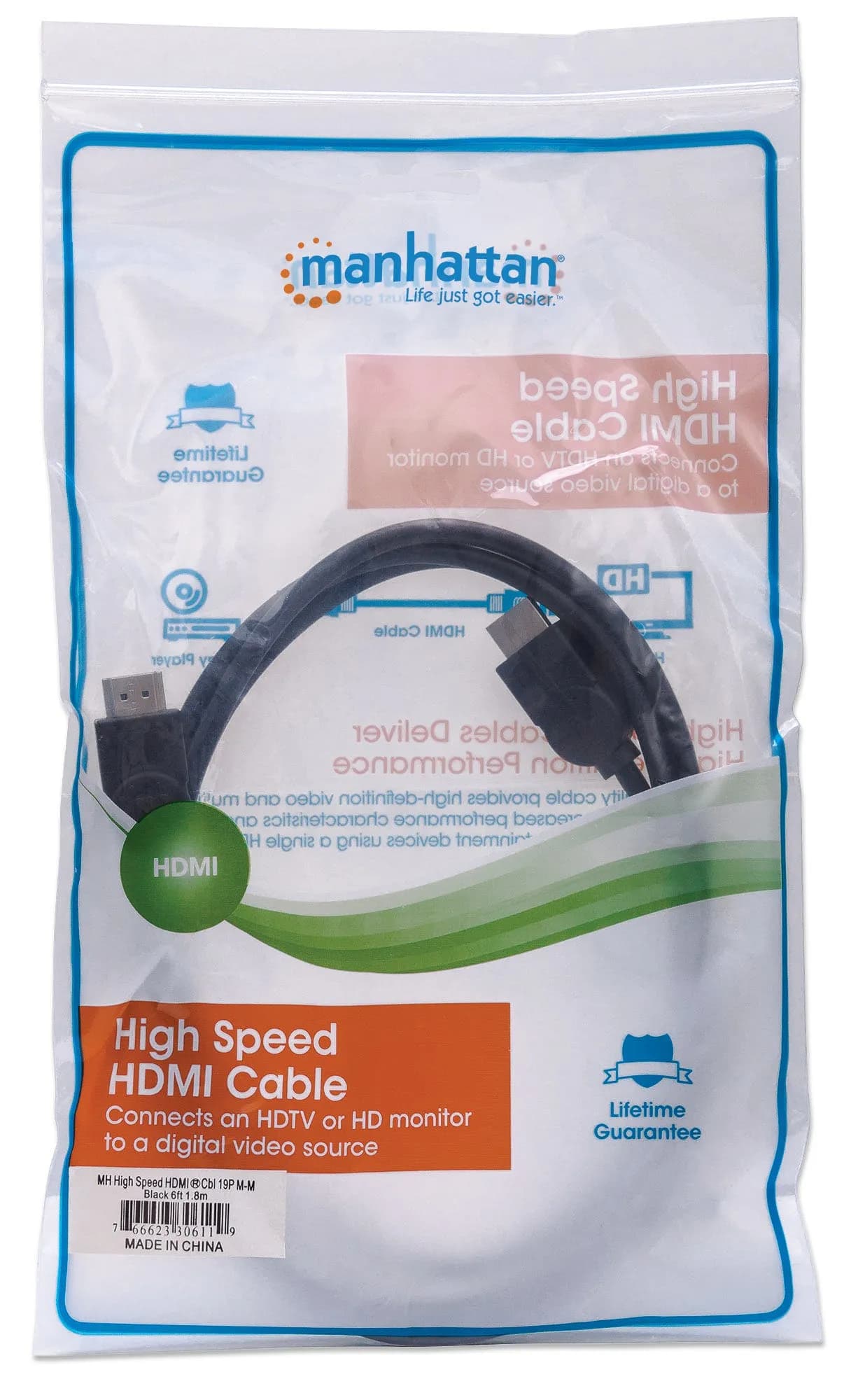Manhattan Cable HDMI de Alta Velocidad 4