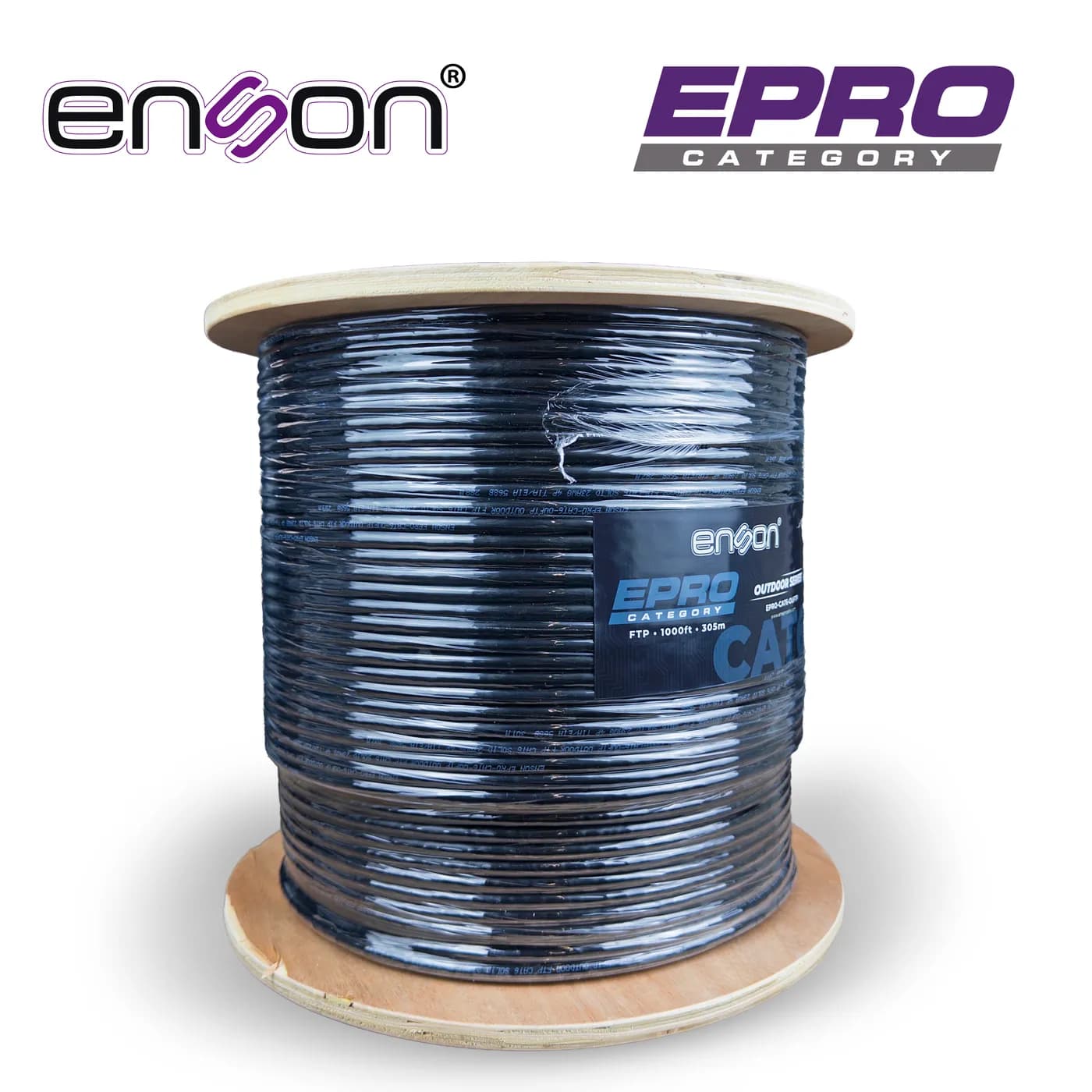 CABLE FTP CAT6 ENSON EPRO-CAT6-OUFTP FORRO PE BLINDADO 4 PARES CALIBRE 4