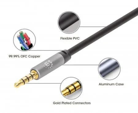 Manhattan Cable Auxiliar de Audio Estéreo 5