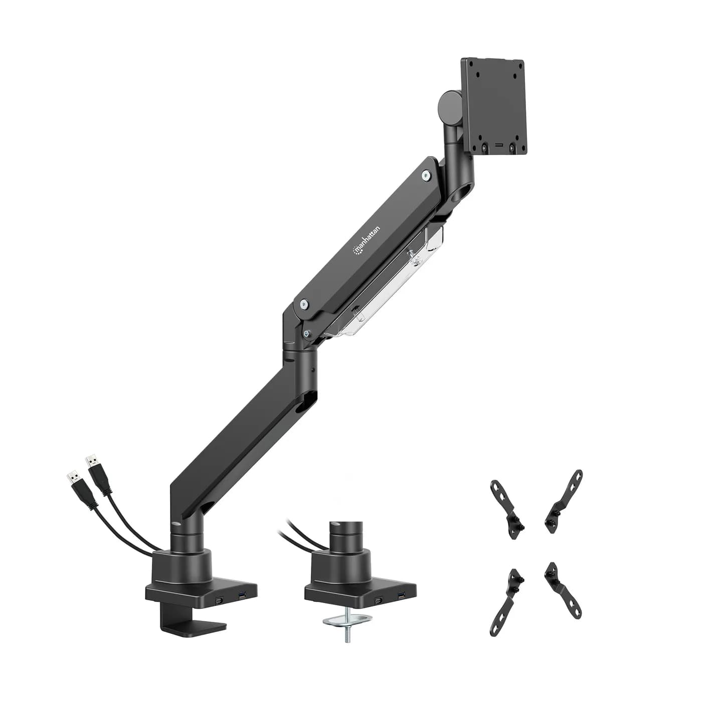 Manhattan 462594 soporte para pantalla plana 144.8 cm (57") Escritorio 5