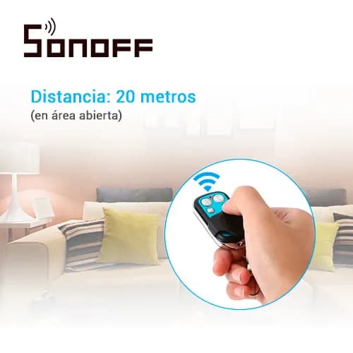CONTROL REMOTO RF SONOFF REMOTE 433 4 BOTONES TAPA DESLIZABLE BATERIA  3