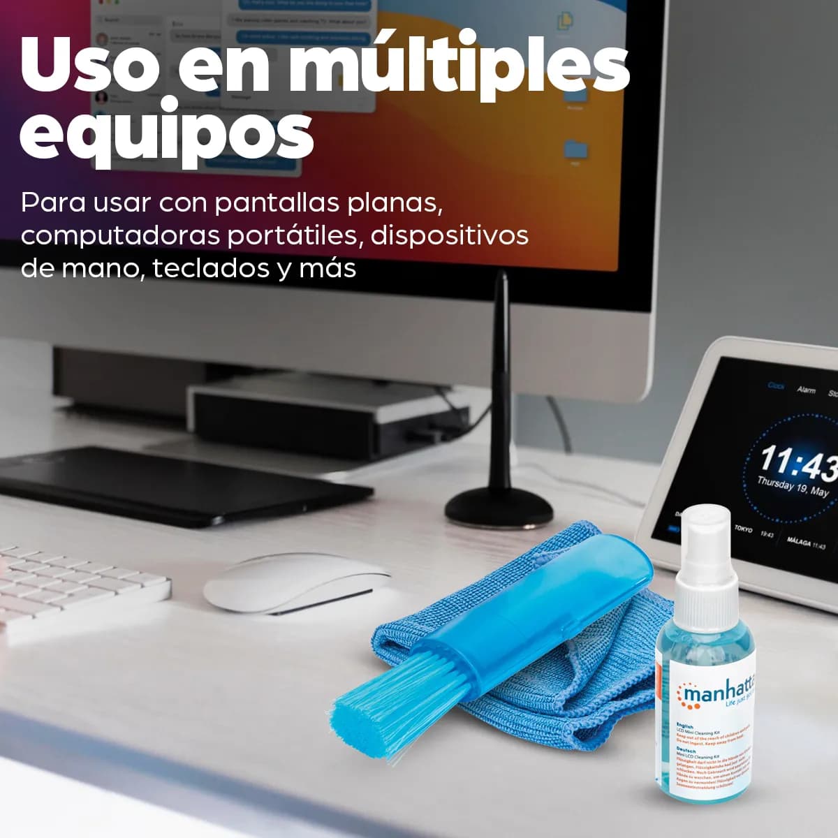 Manhattan Mini Equipo de Limpieza para LCD 6