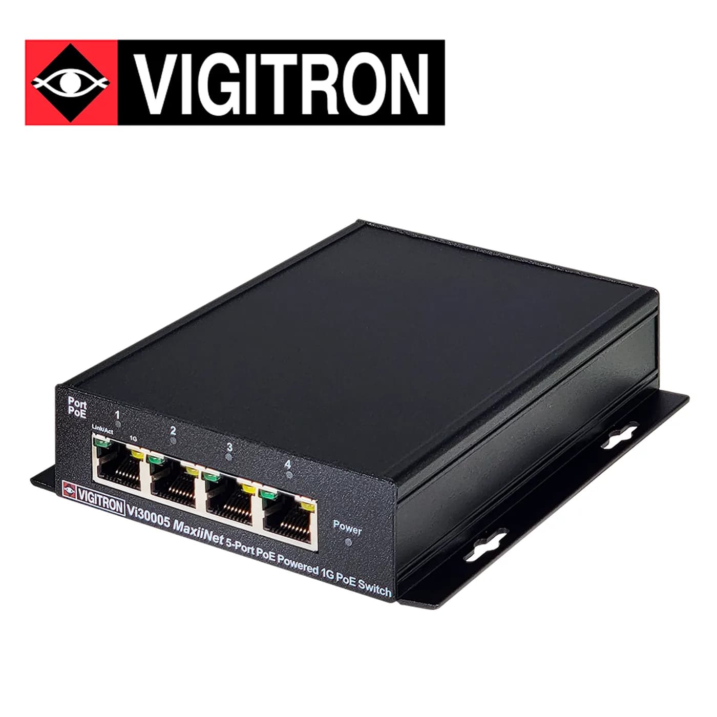 SWITCH POE NO ADMINISTRABLE VIGITRON VI30005 L2 / 5 PUERTOS  10M/100M/ 3