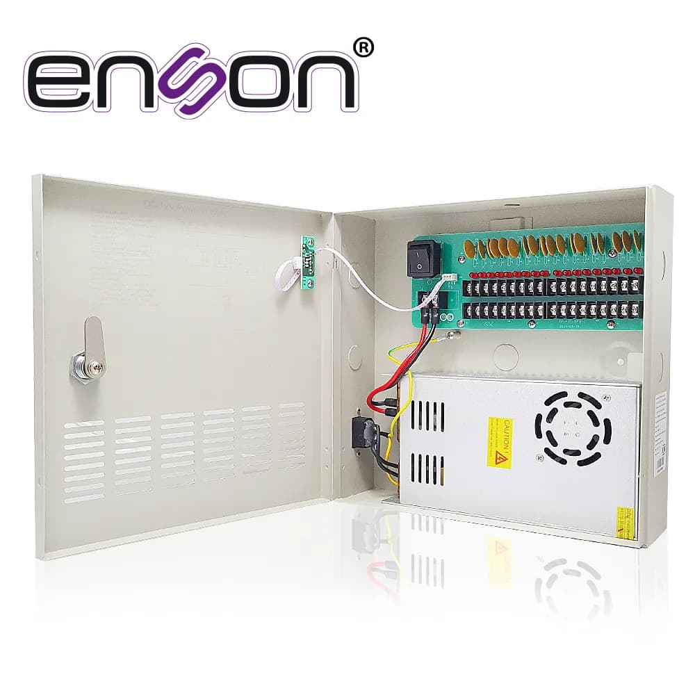 FUENTE DE PODER TIPO CAJA ENSON PSB-20A-1218 12VDC 20A 18 CANALES DE 1 2