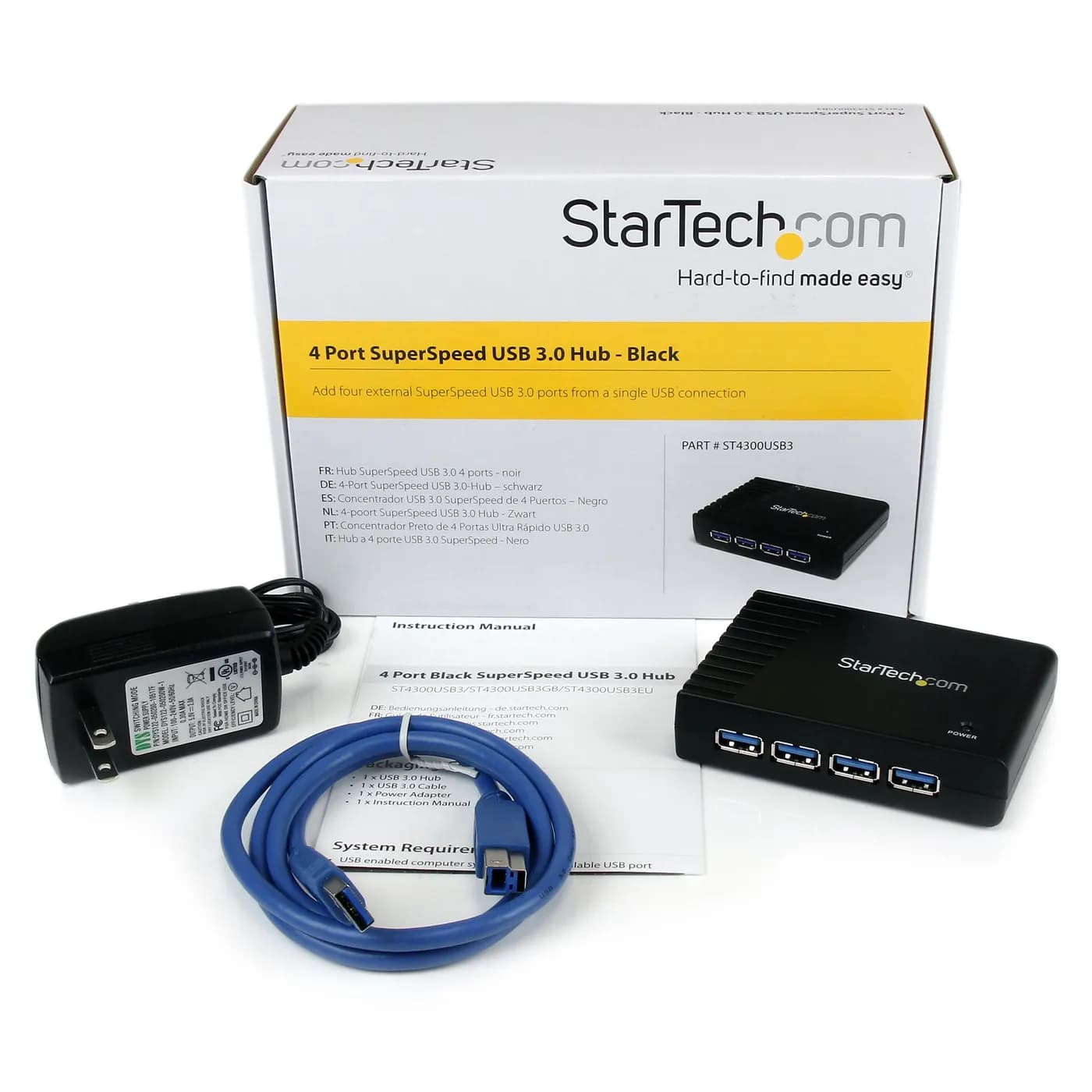 StarTech.com Concentrador Hub USB 3.0 (5Gbps) Super Speed de 4 Puertos 4