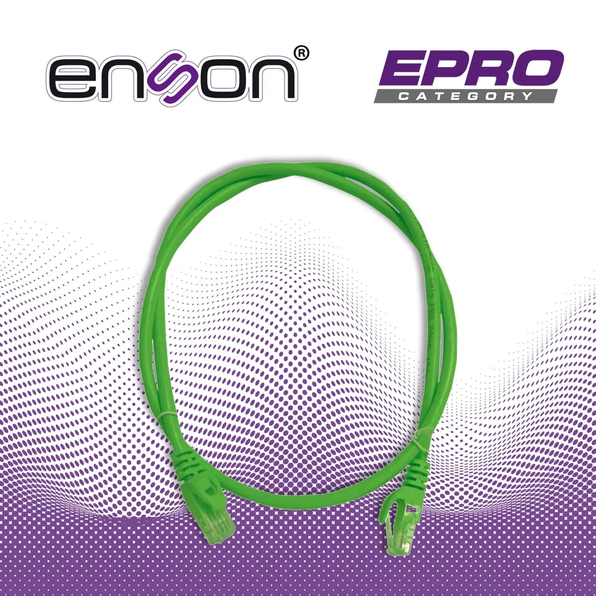 PATCHCORD UTP ENSON P6009E CAT6 90CM VERDE SERIE EPRO 100-II 100 POR C 4