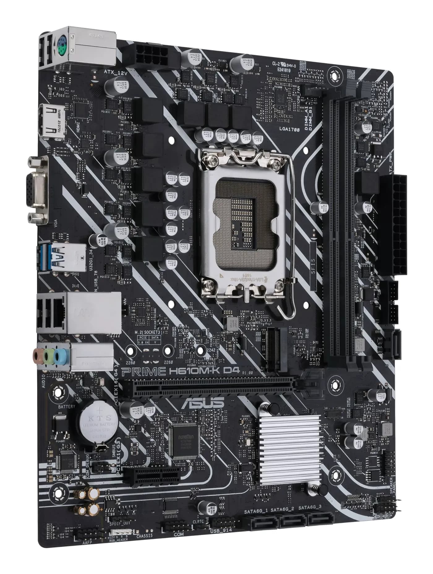 ASUS PRIME H610M-K D4 Intel H610 LGA 1700 Micro ATX 3