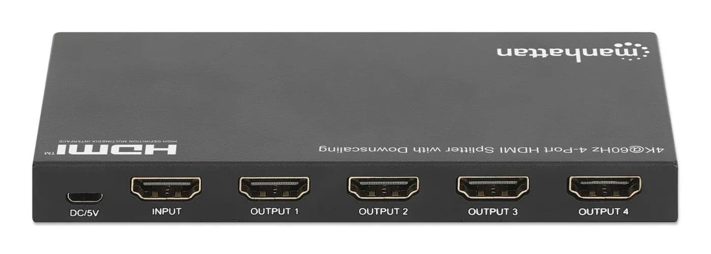 Manhattan Splitter HDMI con 4 puertos 4K y reductor de escala Duplica  6