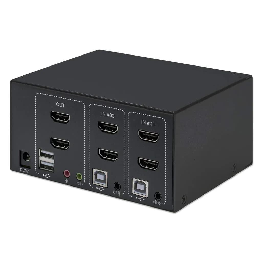 Manhattan Switch KVM HDMI de 2 puertos para dos monitores 4