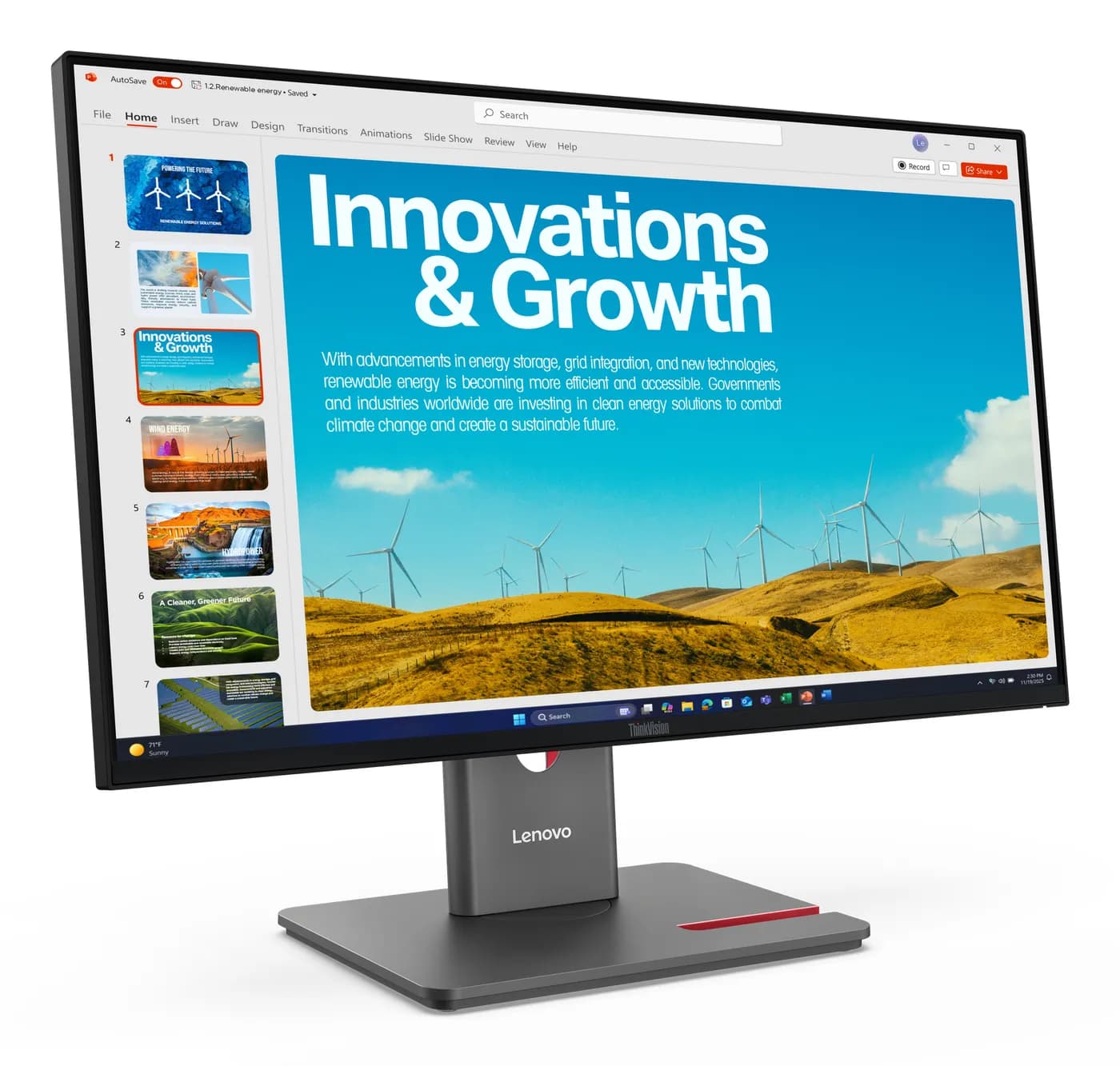 Lenovo ThinkVision P24QD-40 monitor de computadora 60.5 cm (23.8") 256 3