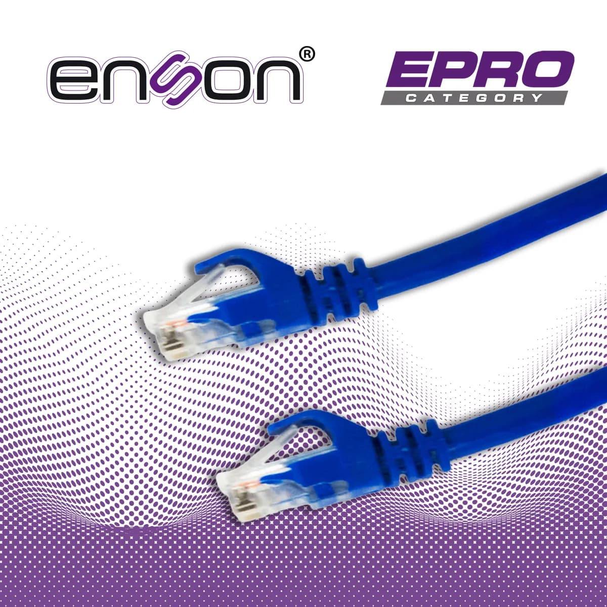 PATCHCORD UTP ENSON P6006L CAT6 60CM AZUL SERIE EPRO 100-II 100 POR CI 5