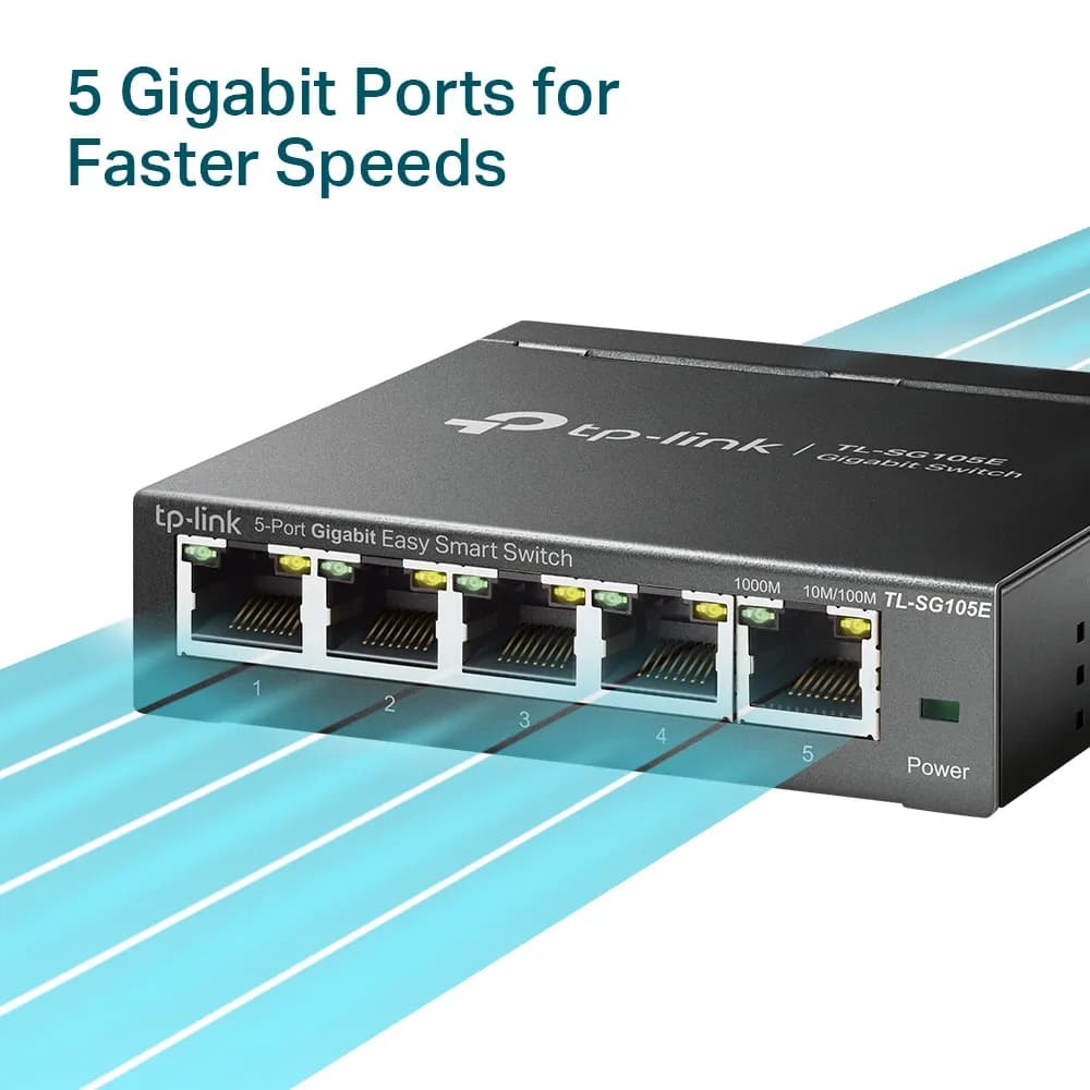 TP-Link TL-SG105E dispositivo de redes Gestionado L2 Gigabit Ethernet  4