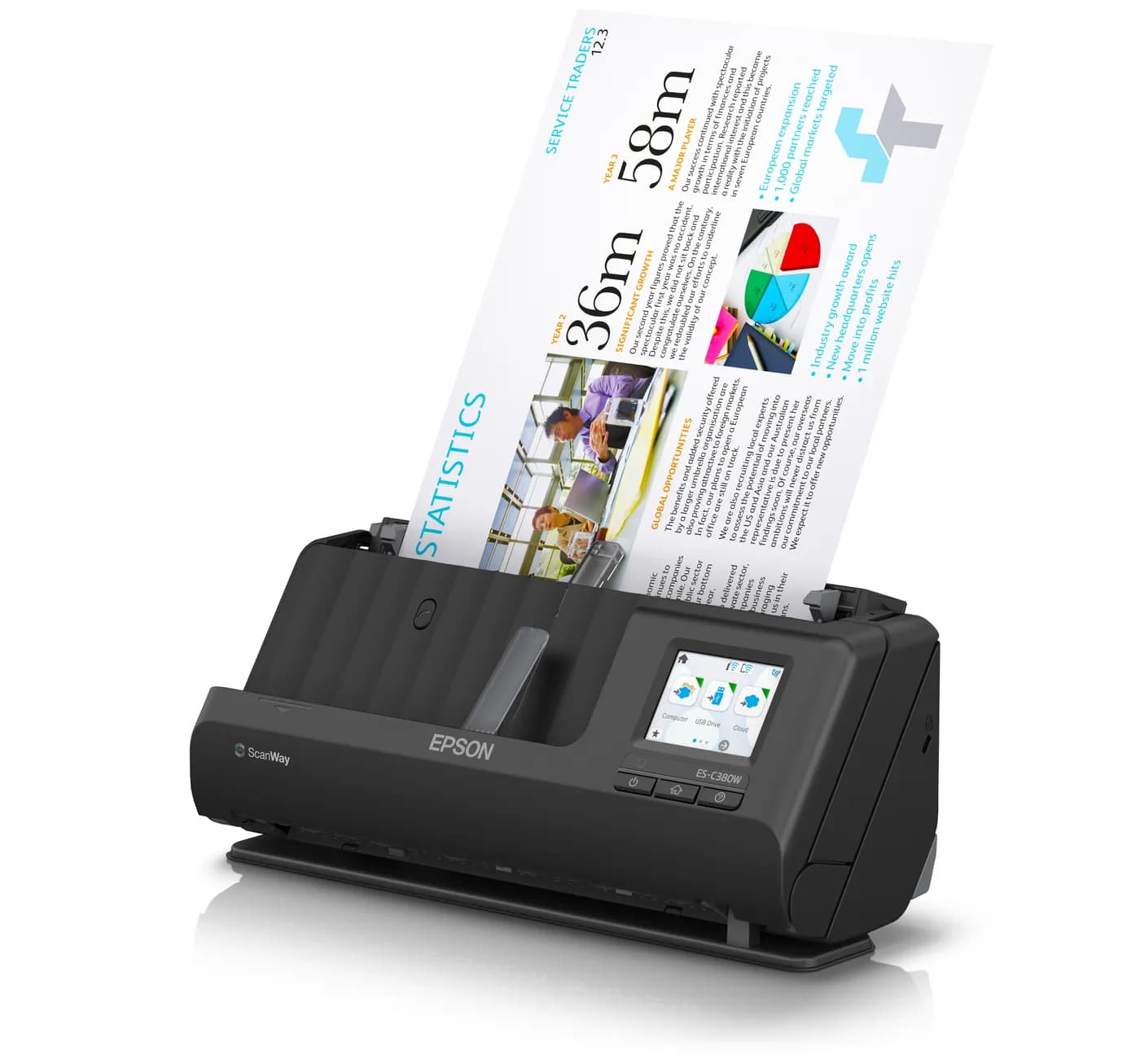 Epson ES-C380W ADF + Escáner de alimentación de hojas 600 x 600 DPI A4 6