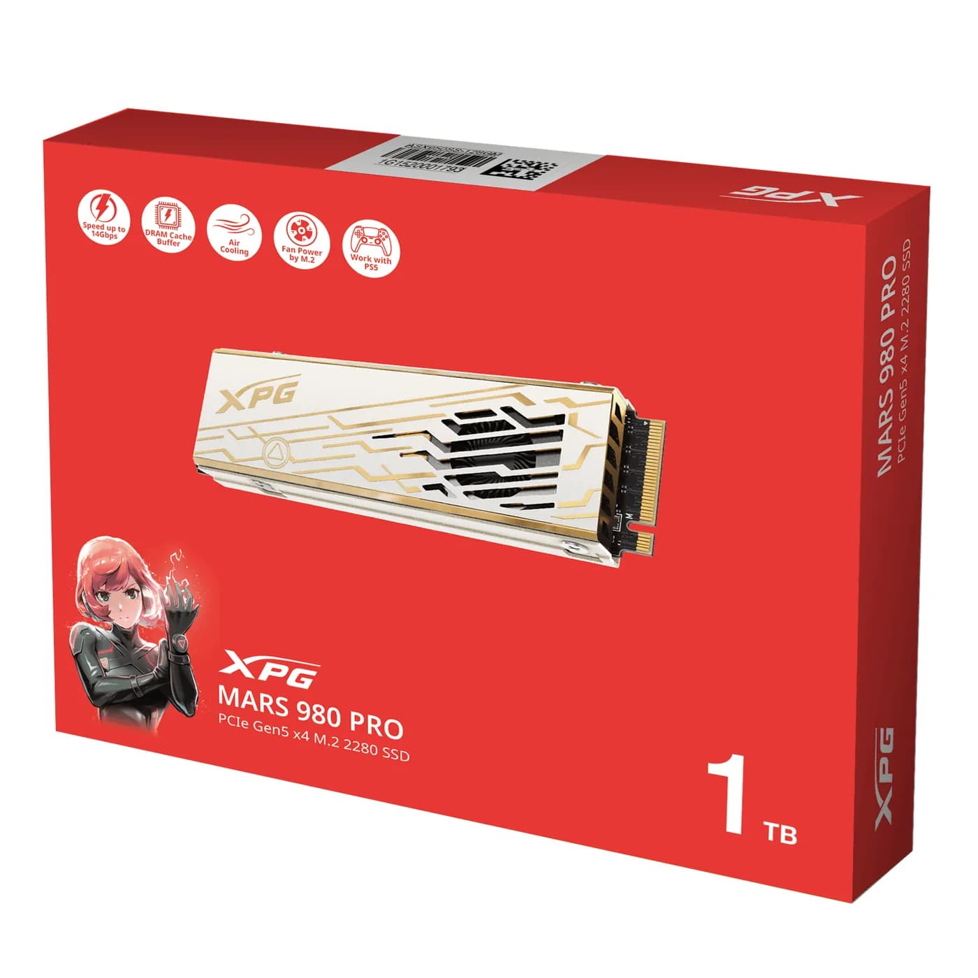 ADATA SMAR-980P-1TCI unidad interna de estado sólido 1 TB M.2 PCI Expr 14