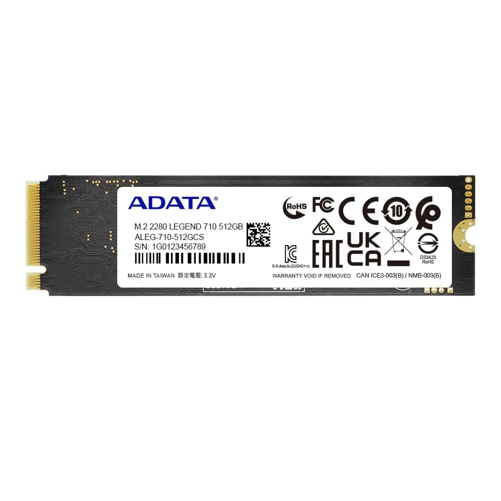 ADATA LEGEND 710 512 GB M.2 PCI Express 3.0 NVMe 3D NAND 7
