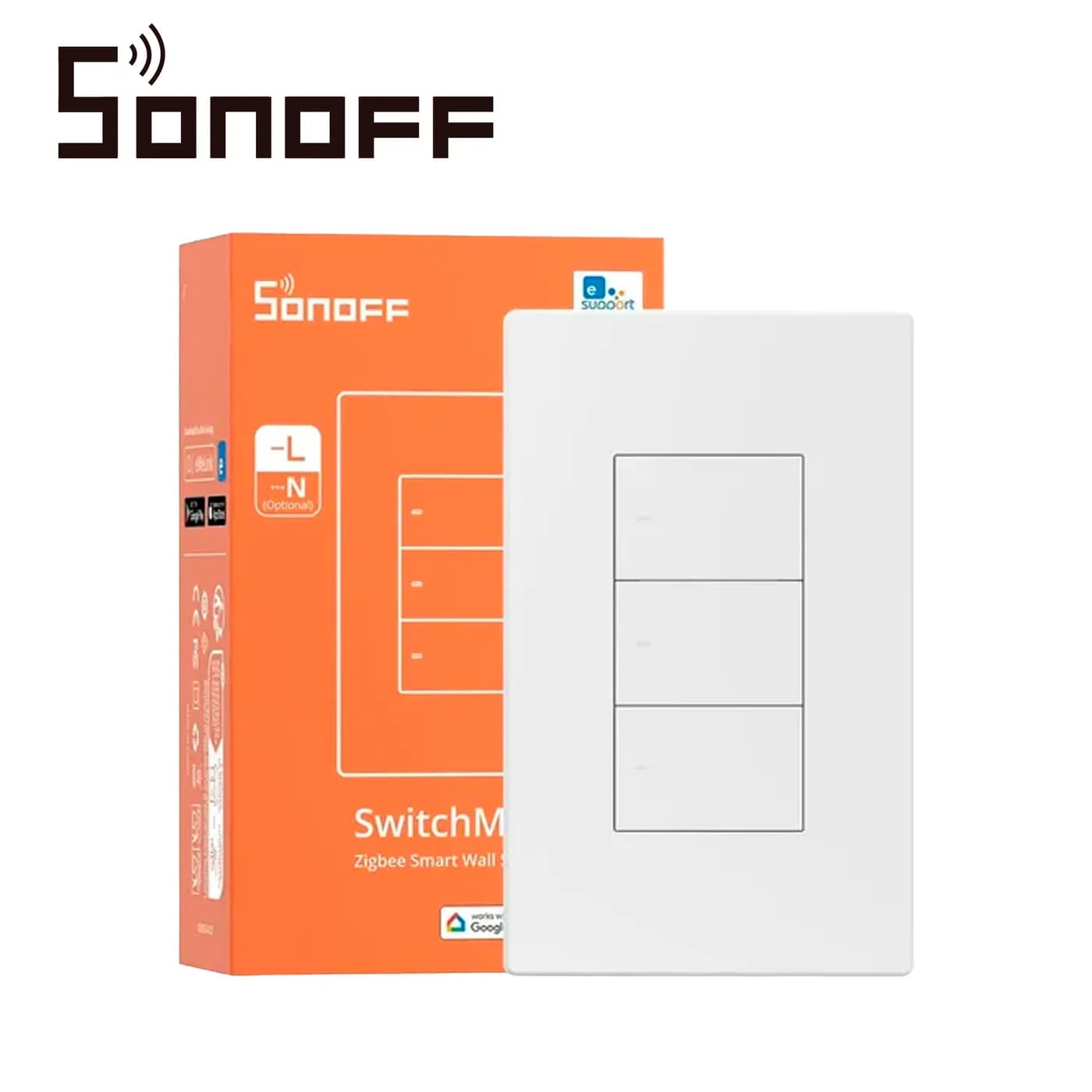 APAGADOR DE PARED TOUCH ZIGBEE  SONOFF ZBM5-3C-120W / ZIGBEE 3.0 / 3 C 3
