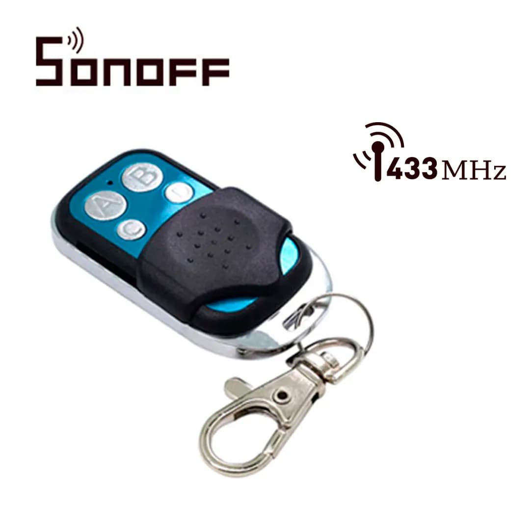 CONTROL REMOTO RF SONOFF REMOTE 433 4 BOTONES TAPA DESLIZABLE BATERIA  5
