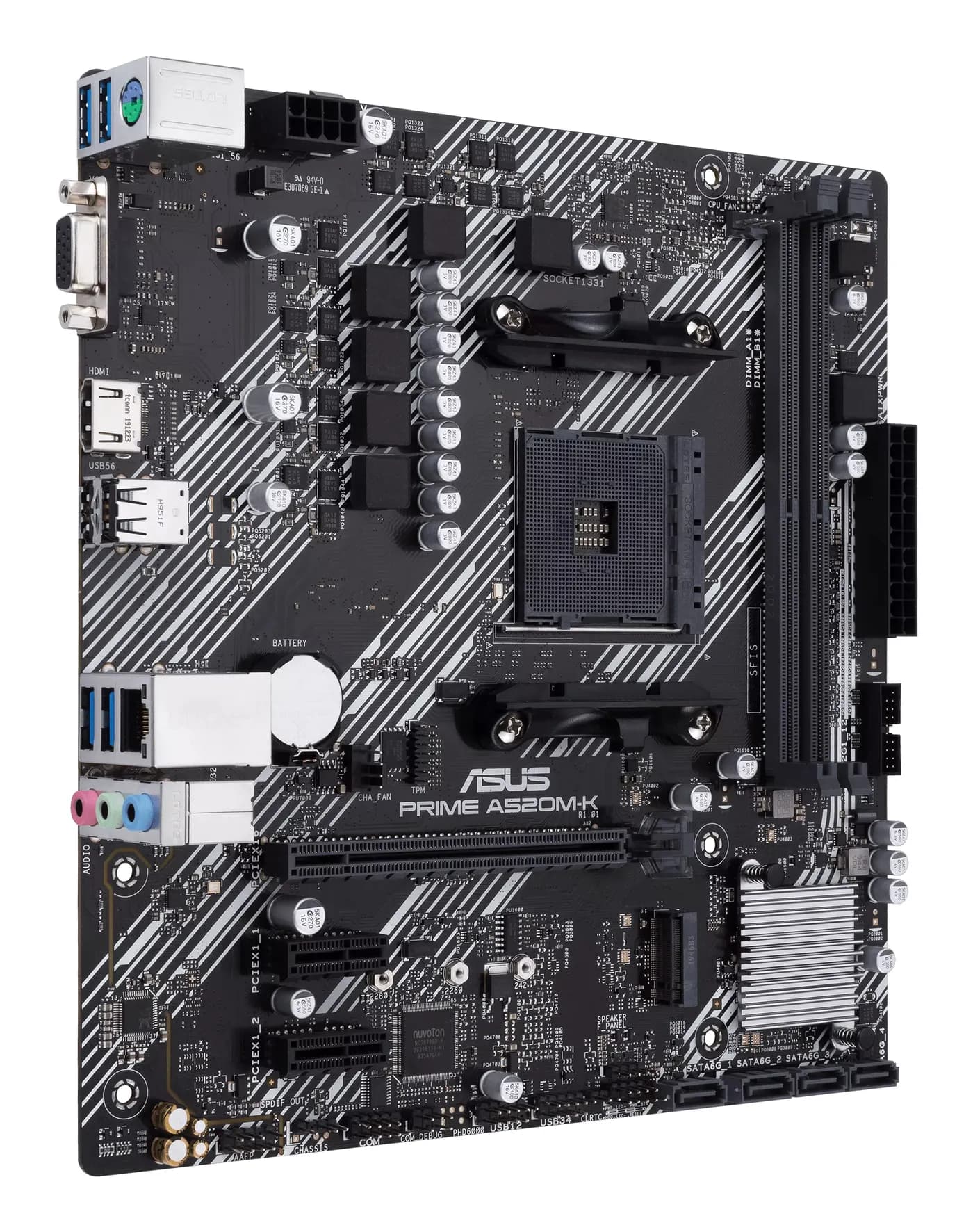 TARJETA MADRE ASUS PRIME A520M-K/CSM, MICRO-ATX, SOCKET AM4, AMD A520, 2