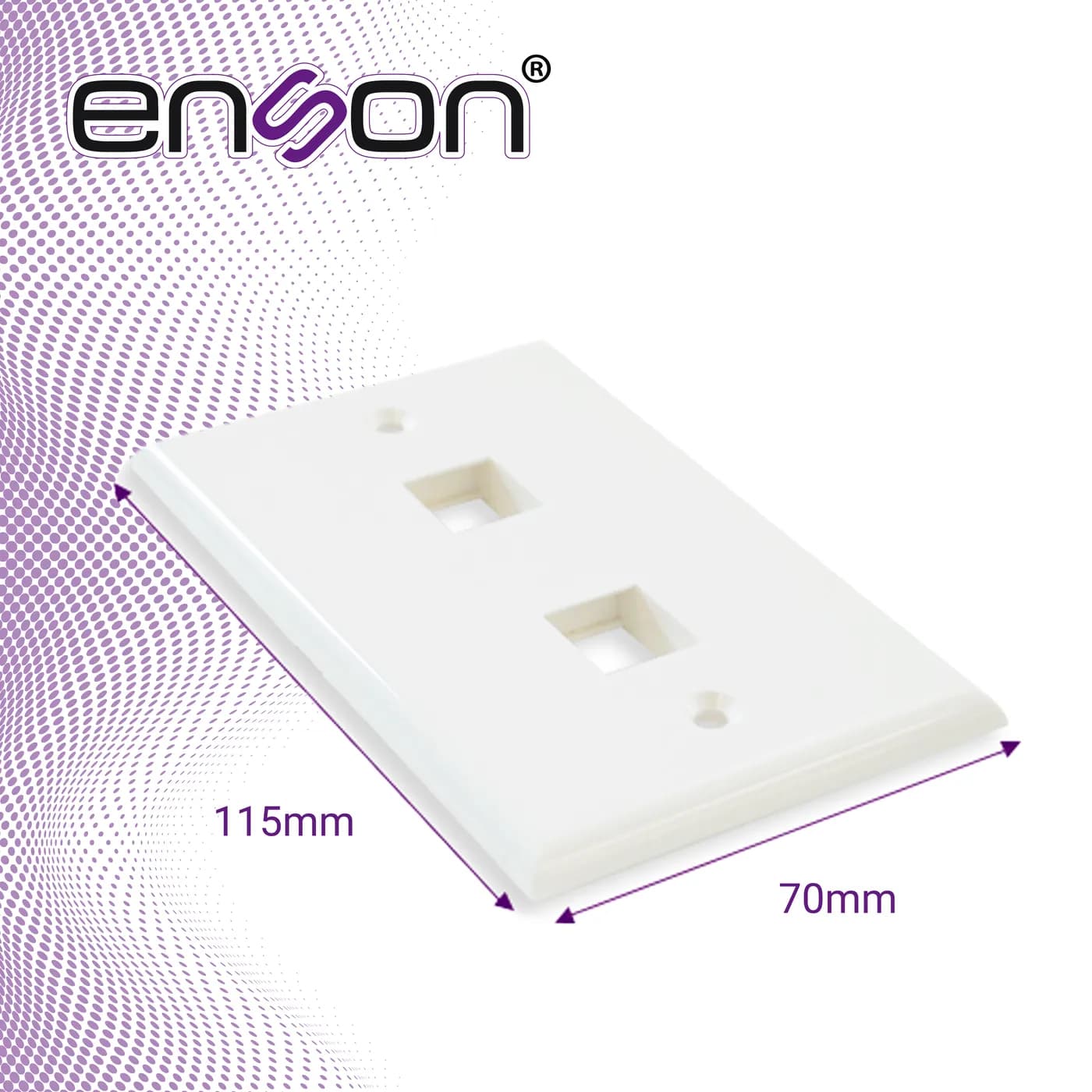 PLACA DE PARED (FACEPLATE) UNIVERSAL ENS-FP62 ENSON 2 PUERTOS ESTILO K 7
