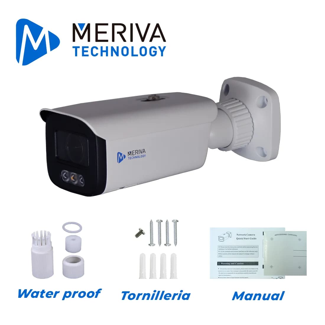 CAMARA IP BULLET MERIVA TECHNOLOGY MOB-600ZS4D / 6MP / H.265+ / LENTE  4