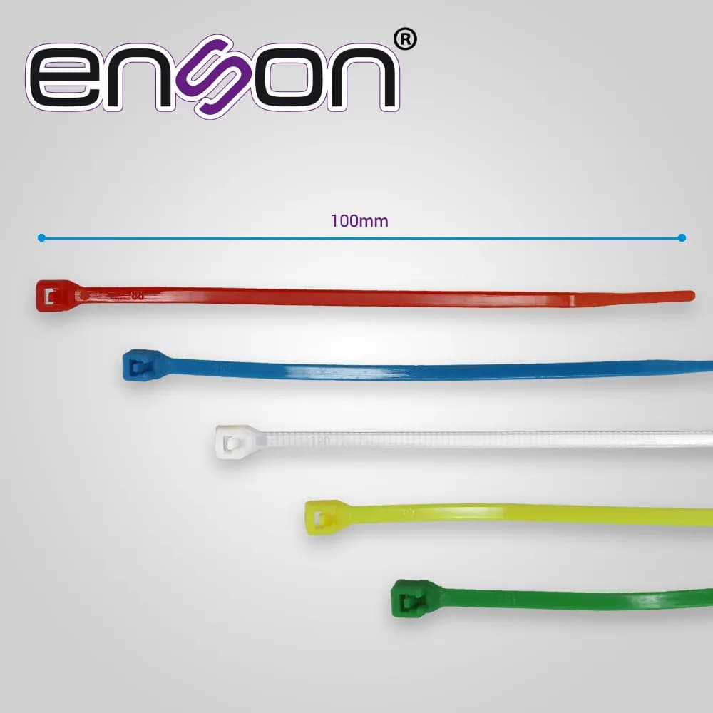 KIT DE CINCHOS DE NYLON ENS-CHKIT2 DE 500 PIEZAS EN 5 COLORES DE 100MM 3