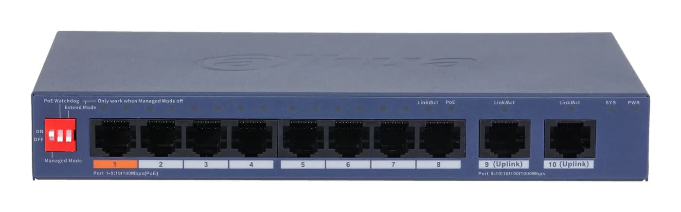 DAHUA DH-CS4010-8ET2GT-60 - Switch PoE de 10 Puertos / 60Watts Totales 2