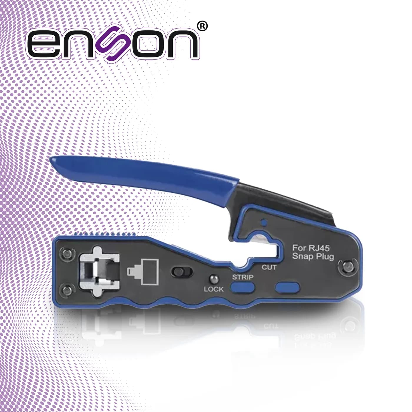 PINZA ENSON ENS-PASSTHR PARA CORTE Y FACIL TERMINADO DE PLUGS RJ45 PAS 3