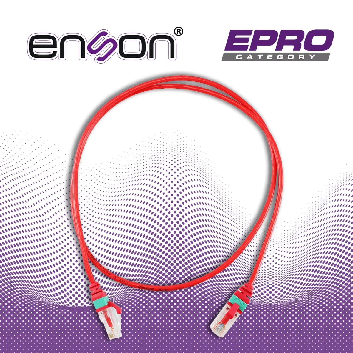 PATCHCORD RJ45 ENSON EPRO-6PC90-RD DE 90CM CAT6 COLOR ROJO ULTRADELGAD 6