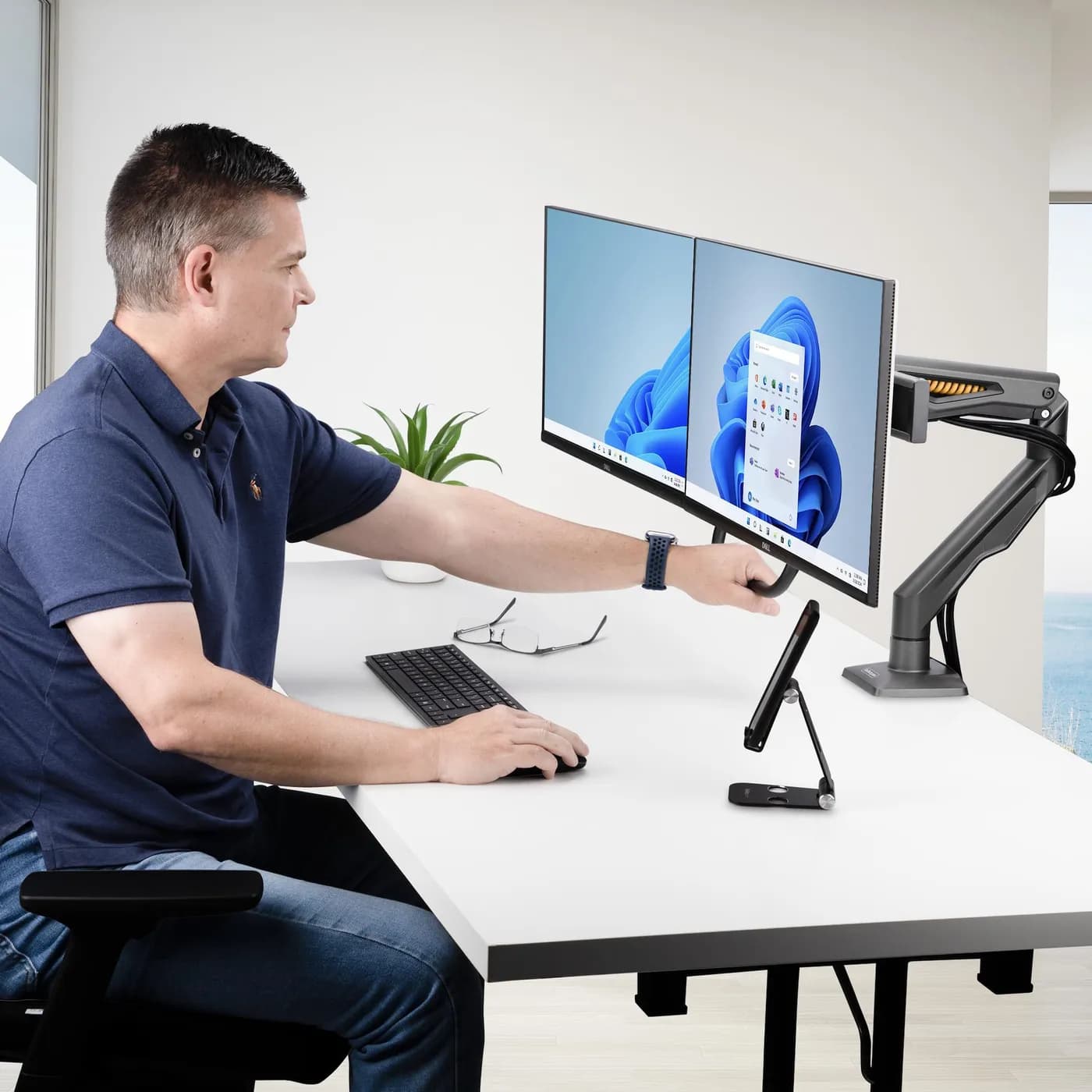 StarTech.com H2M1AS2-MONITOR-ARM soporte para pantalla plana 68.6 cm ( 9