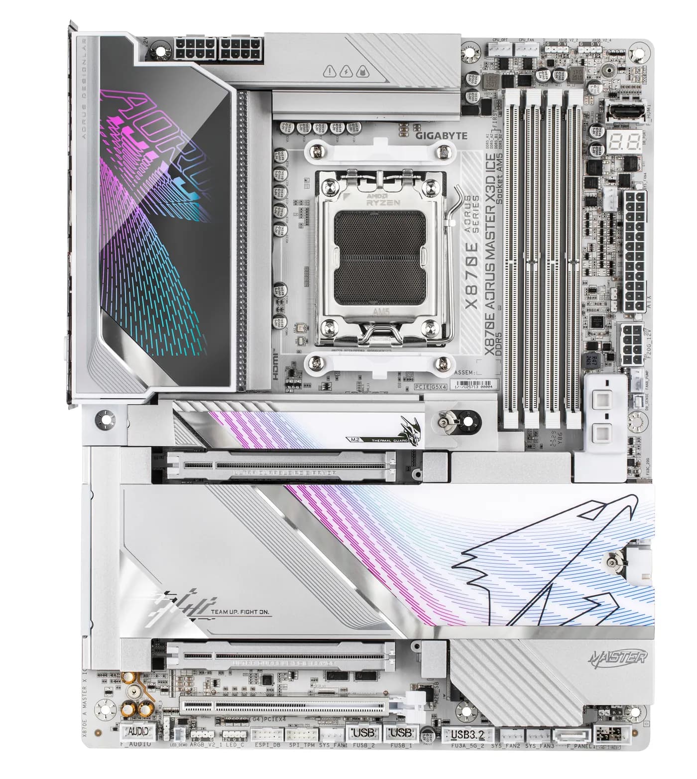 GIGABYTE X870E AORUS MASTER X3D ICE AMD X870E Enchufe AM5 ATX 2