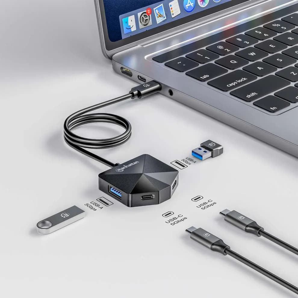 Manhattan 181150 base para laptop o replicador de puertos Alámbrico US 2