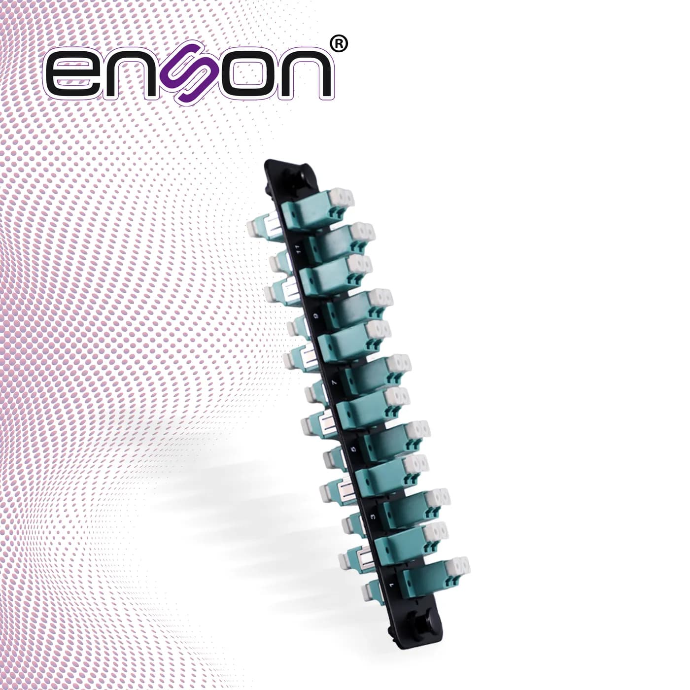 MINI PANEL DE FIBRA OPTICA ENSON ENS-PA12LCMM 12 CONECTORES LC TIPO MU 3