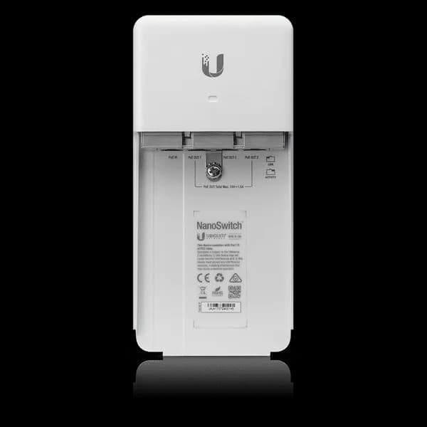 UBIQUITI N-SW - Switch Nano Gigabit PoE para exteriores con 1 puerto P 3