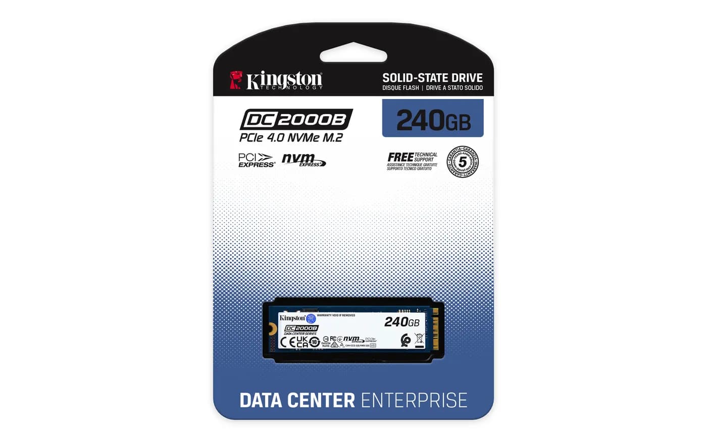 Kingston Technology DC2000B 240 GB M.2 PCI Express 4.0 NVMe 3D TLC 4