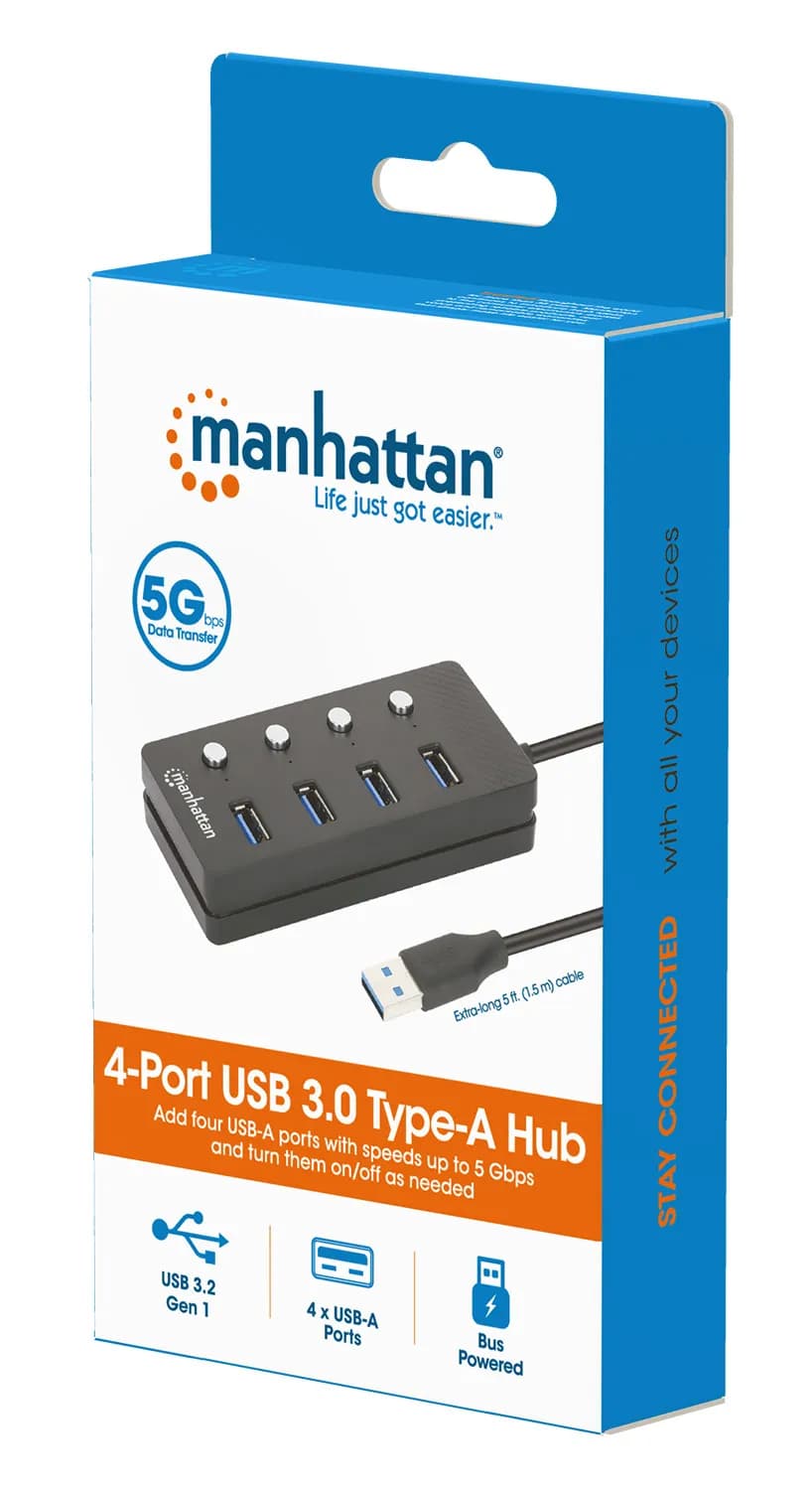 Manhattan 180887 base para laptop o replicador de puertos USB 3.2 Gen  6