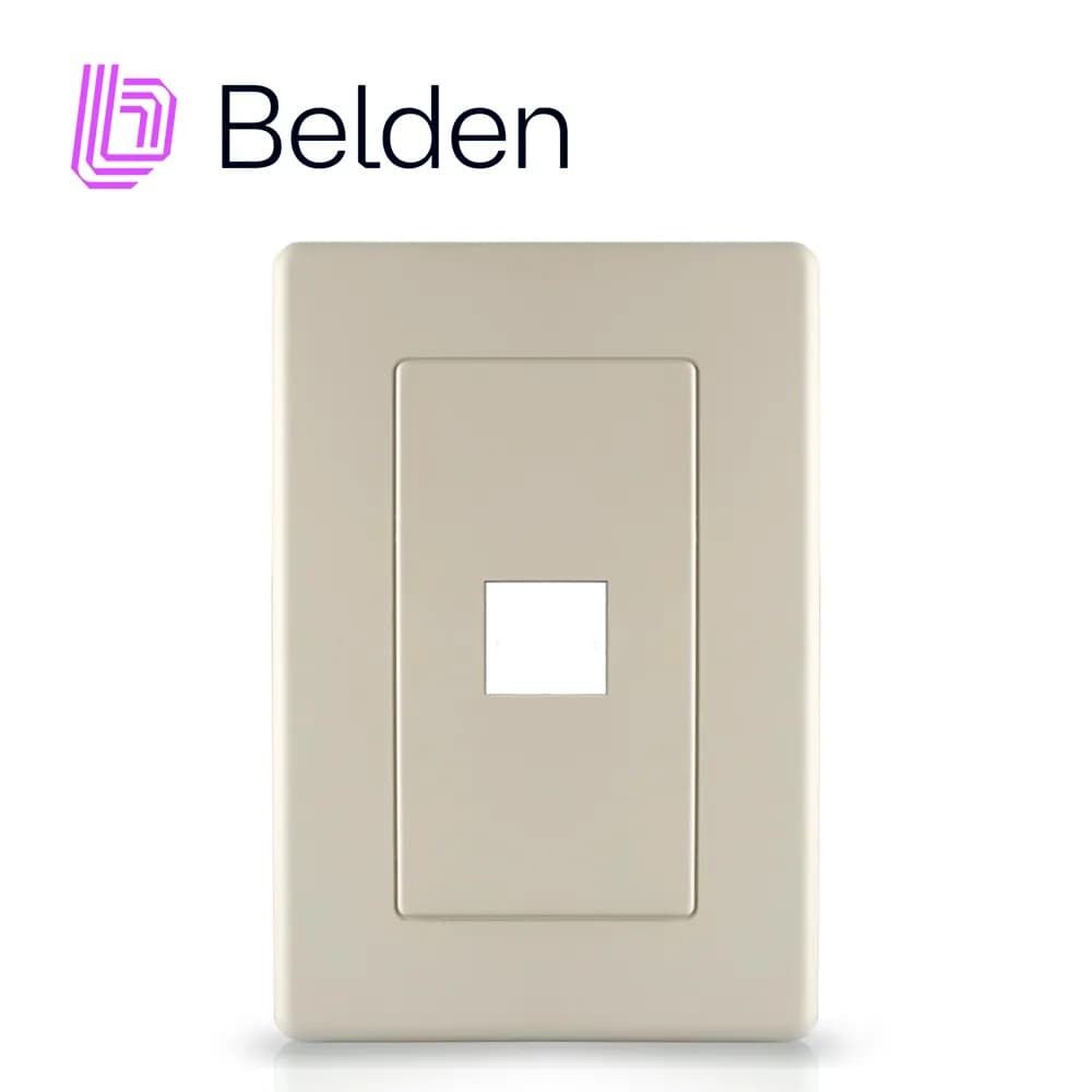 PLACA DE PARED A0405255 BELDEN 1 PUERTO MDVO COLOR GRIS 6