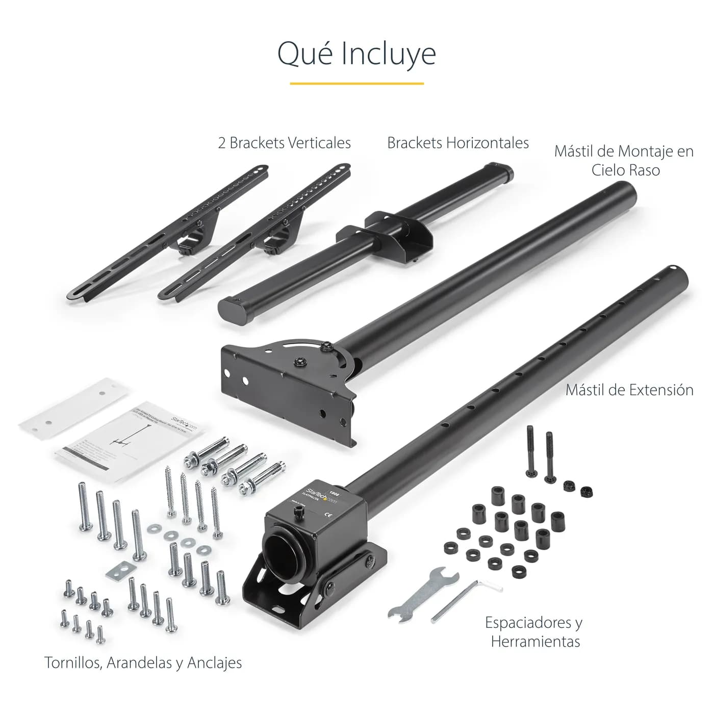 StarTech.com Soporte de Techo para TV - Mástil de 3,5' a 5' 15