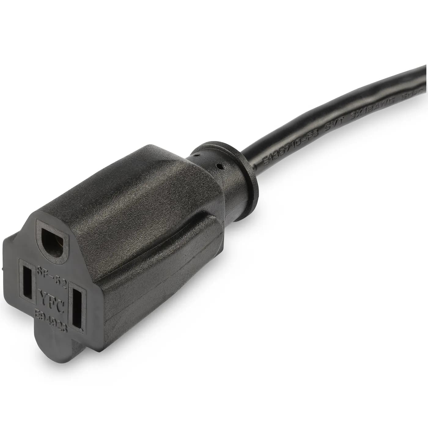 StarTech.com Cable 0.45m de Extensión de Alimentación Plano NEMA 5-15P 2