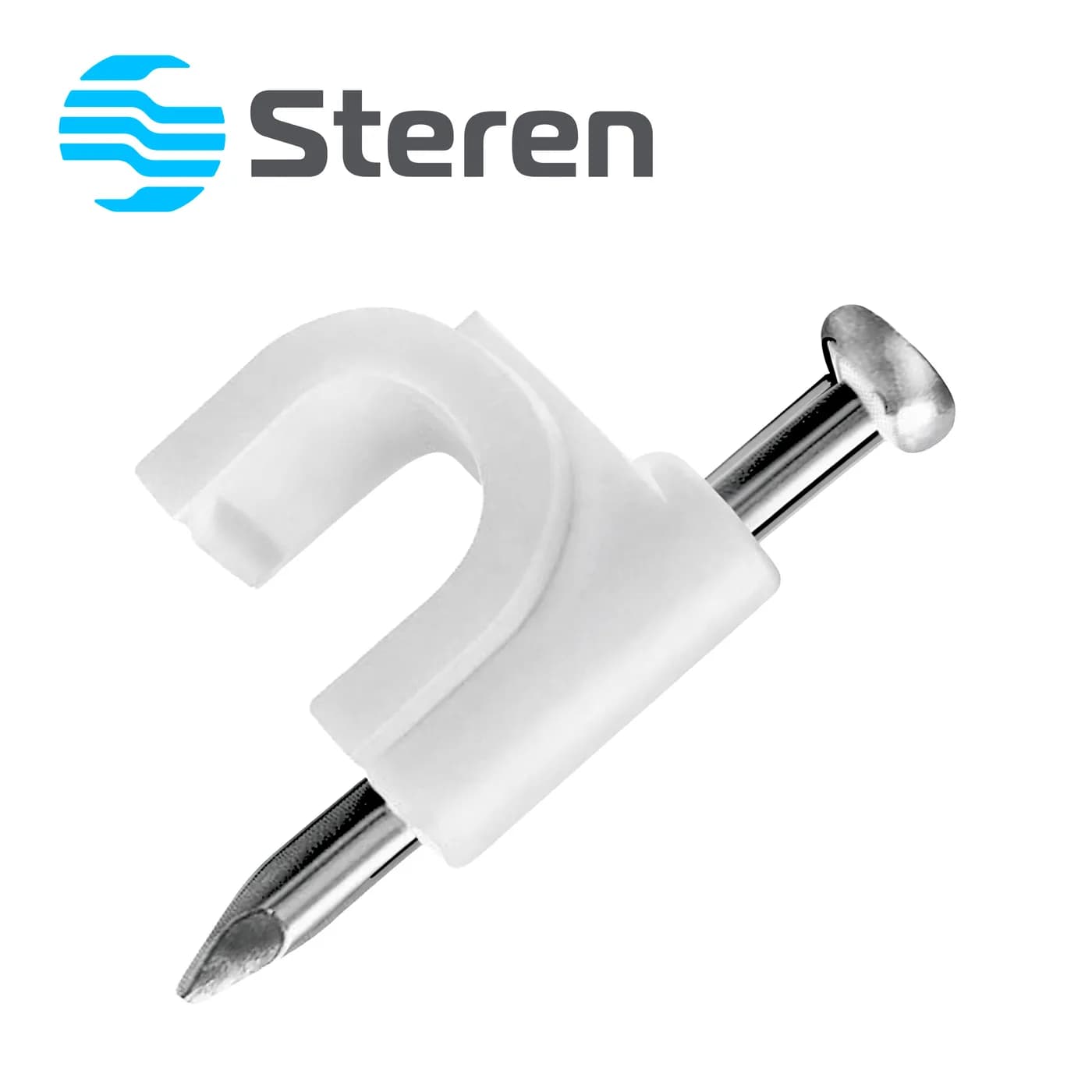 GRAPAS DE PLASTICO BLANCAS STEREN GRA960B / BOLSA CON 50 PZS/ ESPECIAL 3
