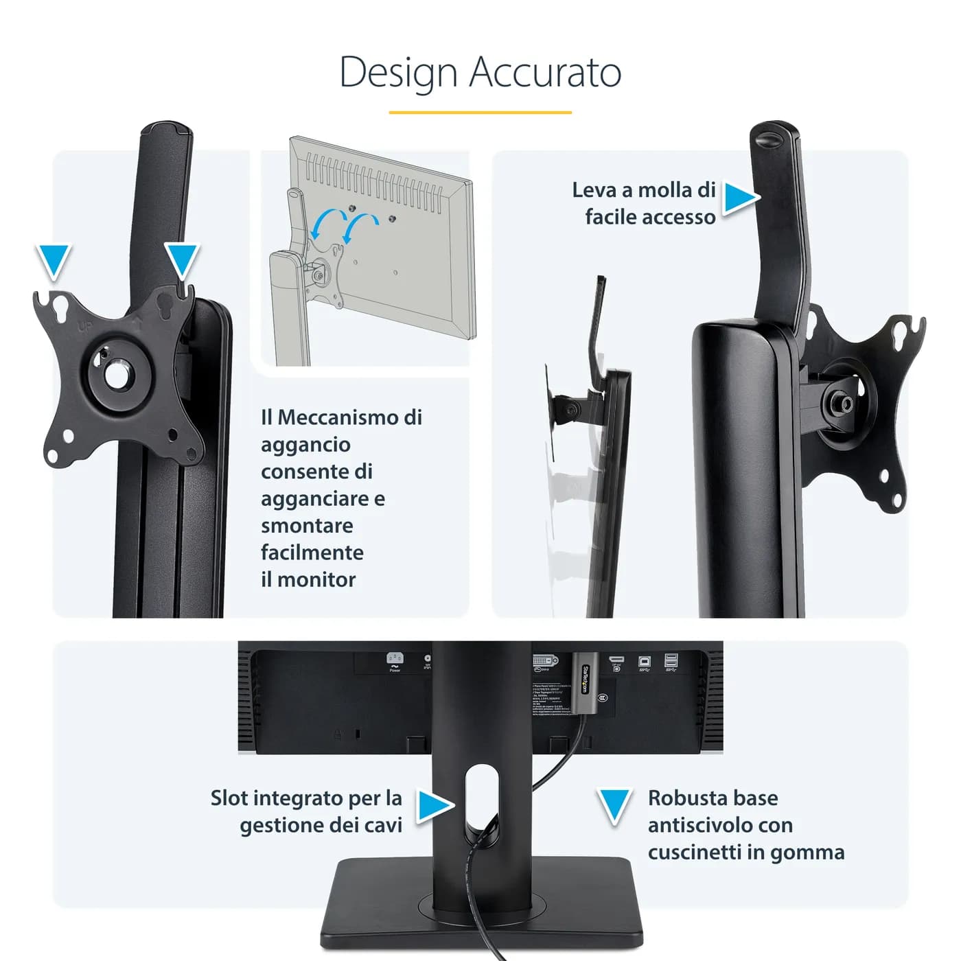 StarTech.com Soporte para Monitor - Porta Monitor Autónomo y de Altura 22