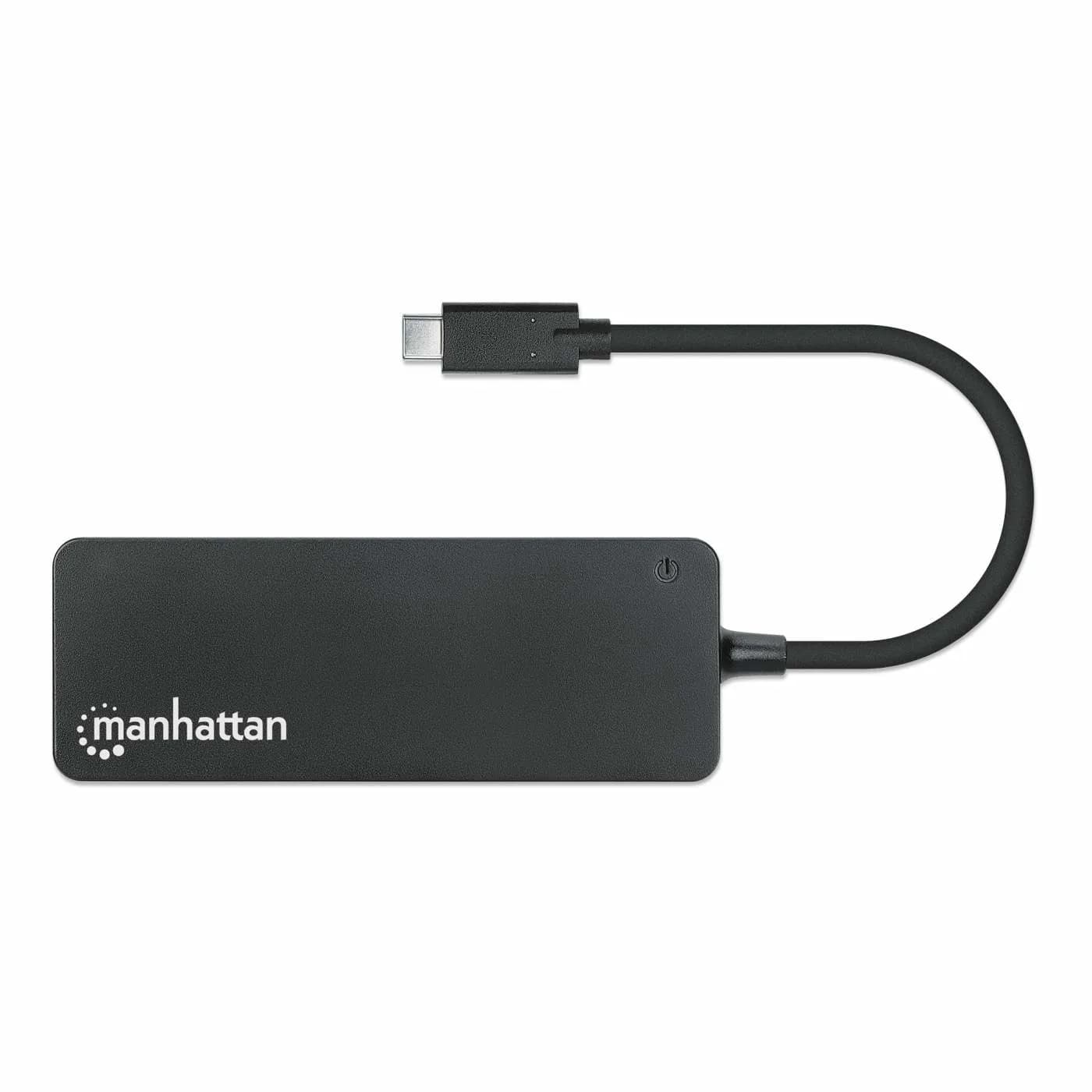 Manhattan 168410 nodo concentrador USB Tipo C 5000 Mbit/s Negro 3