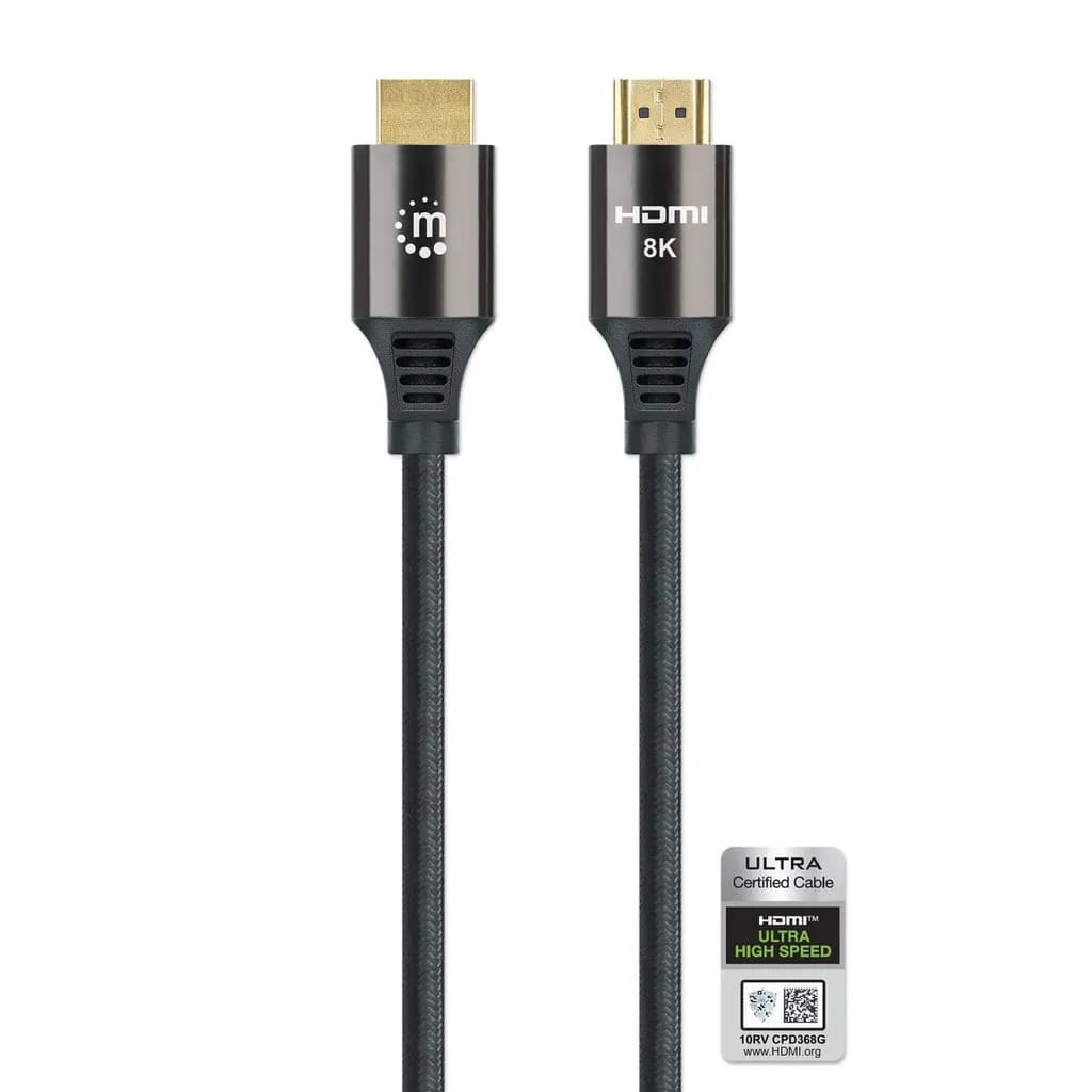 Manhattan Cable HDMI Certificado de Ultra Alta Velocidad, 8K a 60 Hz o 4